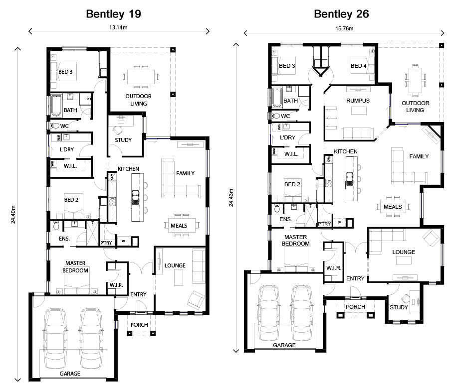 Bentley 19 & 26 Floor Plan